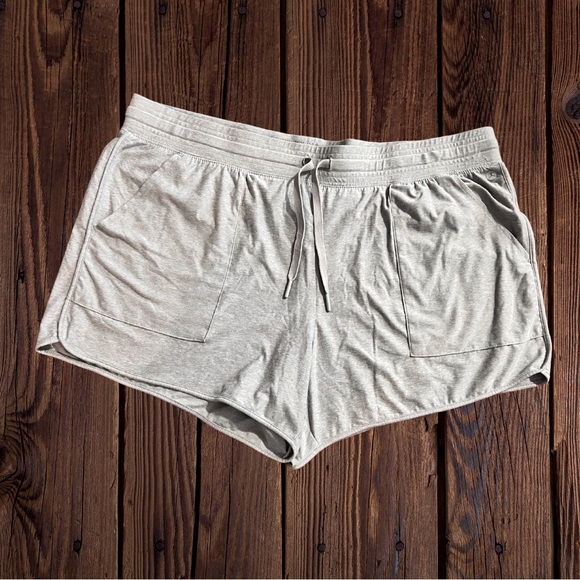 Danskin Light Gray and Black Casual Shorts - Picture 1 of 4